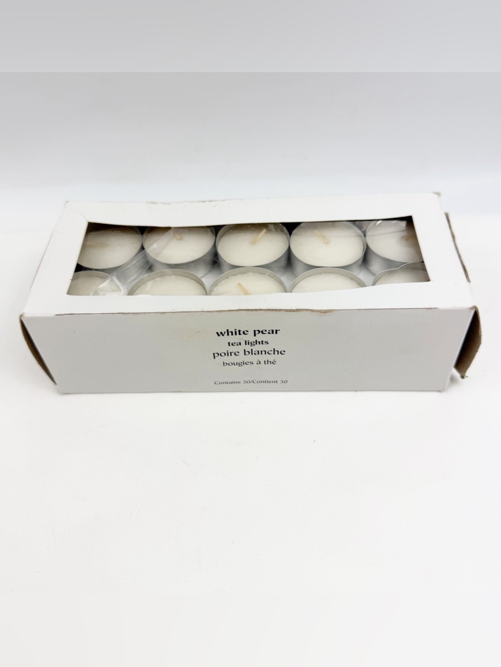 Pier 1 Imports White Pear Tea Lights Scented Candles 30 Pk New Old Stock Y2K